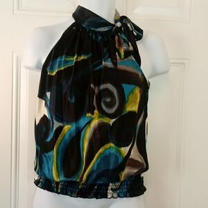 Heart & Soul sleeveless printed top with blouse